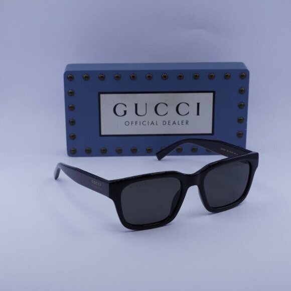 Gucci GG1857S 005 Square Sunglasses - Black\Grey Polarized - Picture 5 of 10